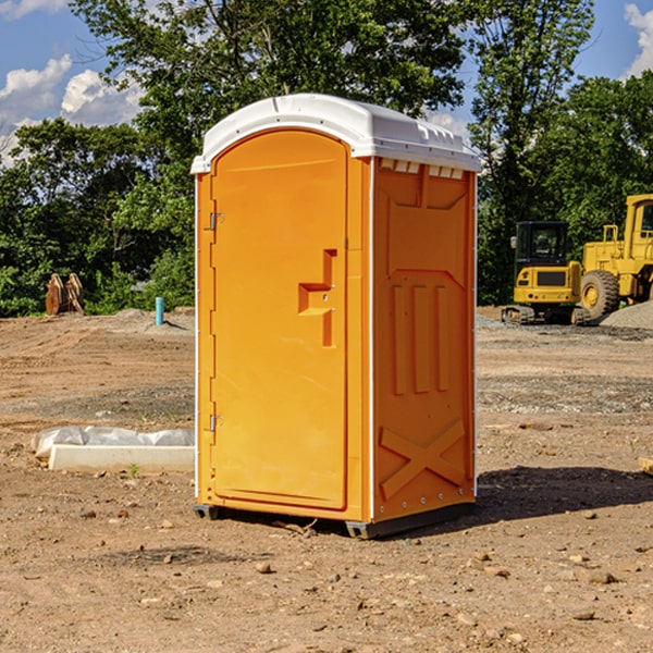 how often are the portable toilets cleaned and serviced during a rental period in Bacon County